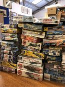 A selection of 34 model kits of various aircraft