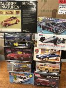 A selection of ten model cars