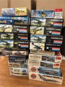 Twenty two military airplane models