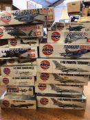 A selection of Airfix model kits of aircraft