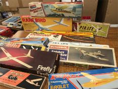 A selection of twelve plane models