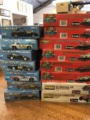 A selection of fifteen die cast metal kits of cars