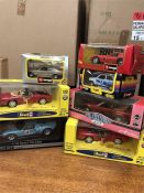 Seven die cast vehicles by various makers