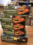 Five Revell model sets of Dinosaurs