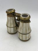 A pair of 1880 Mother of Pearl racing binoculars made in Paris.