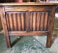 A small oak coffer, 46cm x 54cm x 36cm