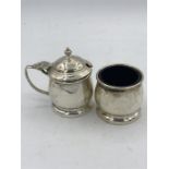 Two silver cruets, hallmarked Birmingham 1949