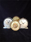 Four Vintage Alarm clocks