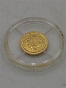 A gold proof coin 2010 I Dinar Principality of Andorra
