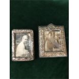 Two small silver picture frames