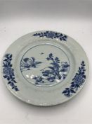 A 18th Century Blue and White plate