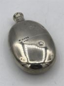A silver hip flask by Thomas Johnson I, London 1877.