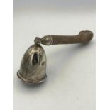 Sterling silver and horn candle snuffer