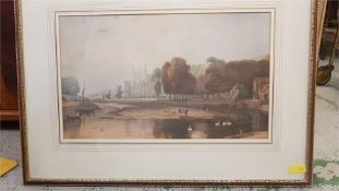 Two framed prints of Windsor scenes