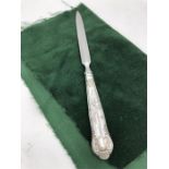 Hallmarked silver handled letter opener Sheffield 1979