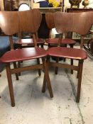 A set of four mid century chairs