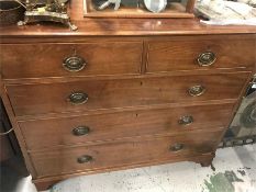 A small mahogany chest of drawers