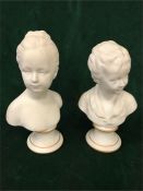 Two Limoges Busts