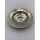 A silver hallmarked Wentworth 1965 ashtray or pin dish.