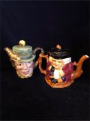 Two Toby teapots