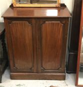 Two small mahogany cupboards