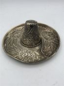 A Mexican Sterling Silver hat, marked 925.