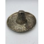 A Mexican Sterling Silver hat, marked 925.