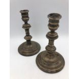 A pair of silver hallmarked candlesticks