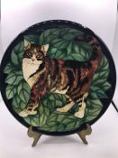 A Moorcroft cat themed plate 71/300 26cm diameter