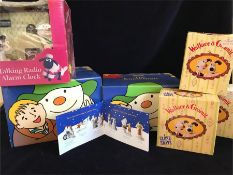 A selection of Snowmen and Wallace and Gromit items