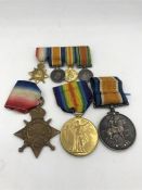 WWI Medals for LIEUT. VTG HINE ESSEX YEO to include 1914-15 Star, Victory Medal, British War Medal.