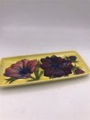 A Vintage Moorcroft Anemone tray 20cm x 9cm