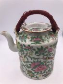 A late 19th Century Famille Vert Chinese teapot