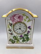 A Spode Green Jubilee Commemorative porcelain clock.