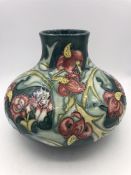 A Moorcroft Fuchsia vase 15cm.