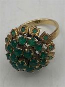 An 18ct gold green cocktail ring