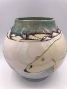 A Moorcroft Limited Edition Polar Bear vase 225/250 15cm tall