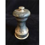 A Birmingham Hall marked silver pepper grinder.