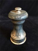 A Birmingham Hall marked silver pepper grinder.