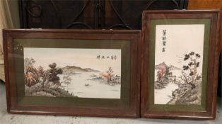 Two signed Chinese pictures.