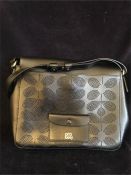 An Orla Kiely black shoulder bag