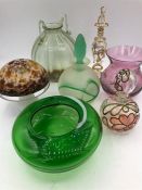 A selection of studio glass