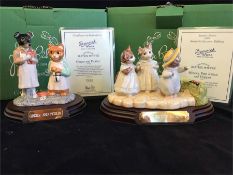Beswick Ware Beatrix Potter figures of Ginger & Pickles and Mittens, Tom Kitten and Moppet in