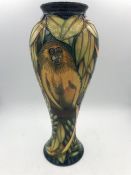 A Moorcroft Tamarin Monkey limited edition vase 80/300 signed to base by Sian Leeper 26cm tall