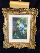 A signed Ken Moroney frame oil on canvas 'Netting Minnows' in a gilt frame with over light.