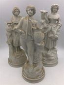 Three Portmerion Parian ware figures
