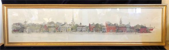 An Artists Proof from the townscapes series by Leonard Weber 'Nantucket MA'