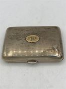 A Sterling silver cigarette case