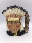 North American Indian Toby Jug by Doulton & Co 19cm.
