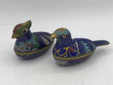 Two Cloisonné ducks